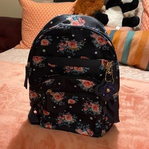 Navy Blue Backpack Purse by ELISAVBET